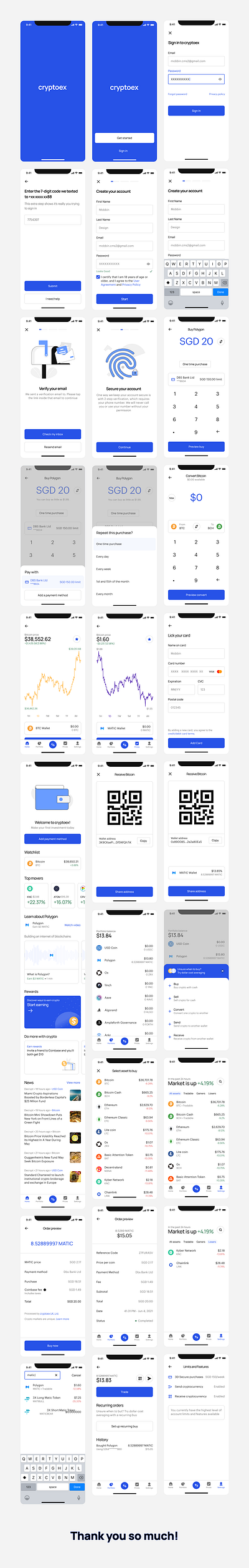 Cryptoex - Crypto Exchanging Mobile App branding crypto ui