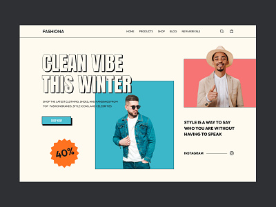 FASHIONA fashion ui web design