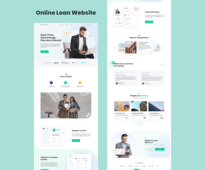 Online Loan Website - Landing Page design loadn loan ui ui design