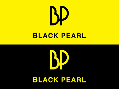 Black Pearl Logo (initials logo) art deco black black pearl bp logo branding initials logo logo logo design pearl