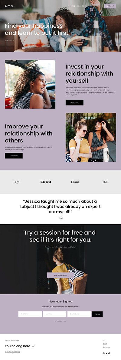 Almar - Squarespace Website Template design free freebie landing landing page multipurpose page portfolio squarespace template ui ux ux design web web design web development web template website website design website template