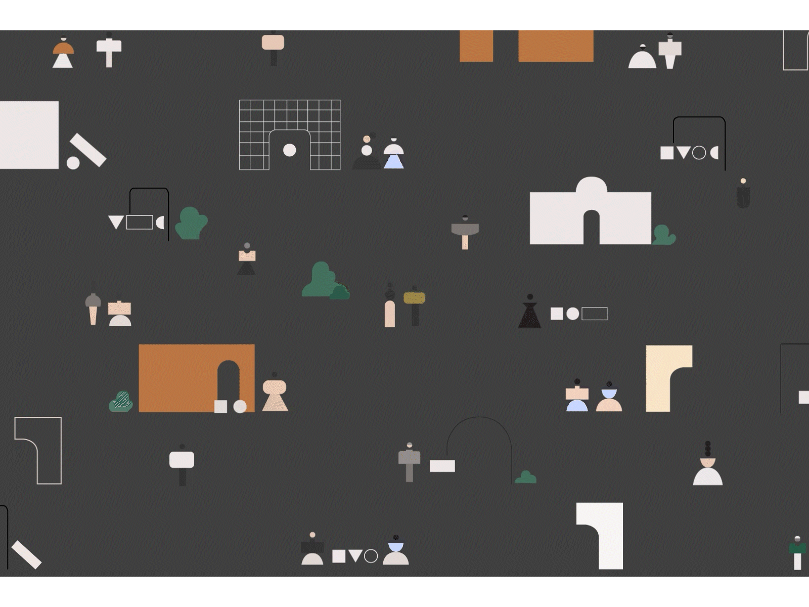 Revolution animation black and white change changing city detail house houses minimal design minmal motion motion graphics people person splash