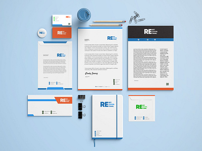Stationary branding design design art designer illustration minimal stationary
