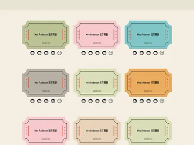 Wes Anderson Inspired Movie website - collection list design ui