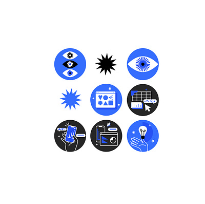 Icons for brand. Marketing and IT branding design flat graphic design illustration vector