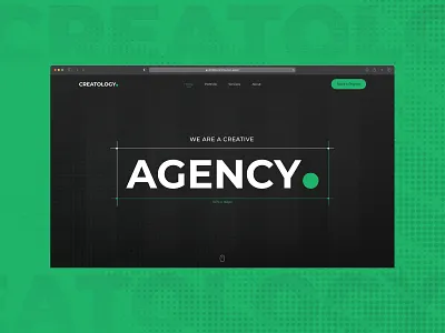 Creative Agency Landing Page agency creative agency design icon inspiration interface landing page portfolio typography ui user experience user interface ux web design website