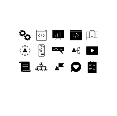 Icons branding design flat graphic design icons illustration vector