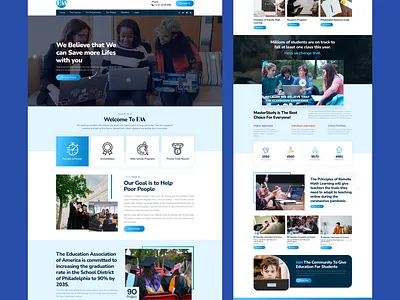 Educational Website design ui