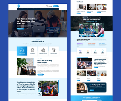 Educational Website design ui