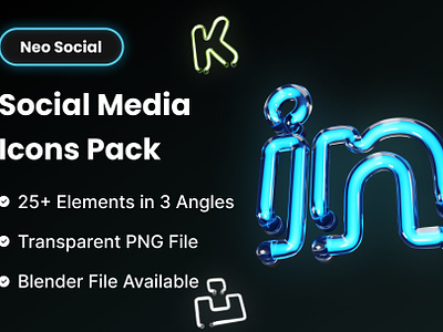 Neo Social | Social Media 3D Icons
