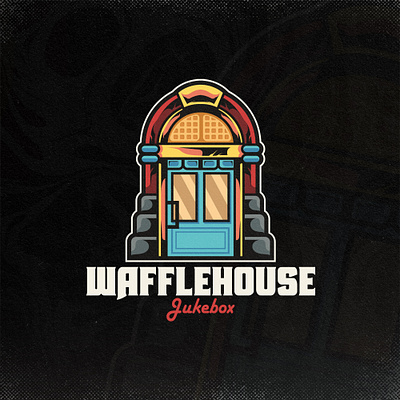 Waffle house branding design graphic design illustration jukebox logo logodesign restaurant ui waffle