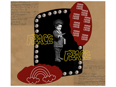 Peace collage art design graphic design illustration procreate typography ui ux vector