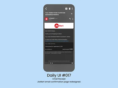 Email Receipt Design app design ui ux