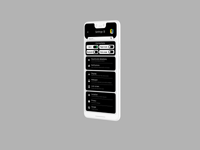 Settings app daily ui design graphic design illustration logo ux