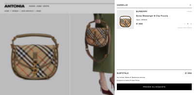 Antonia Store Online - Anteprima Carrello ui