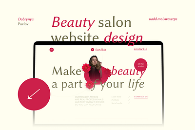Website design for a beauty salon beautiful beauty clean design dribbble fashion graphic design graphics interface landing landing page makeup salon simple ui user experience user interface ux web web design