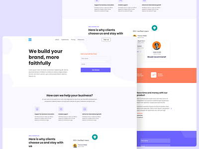 SAAS landing page design landing page saas software ui user interface w webdesign website