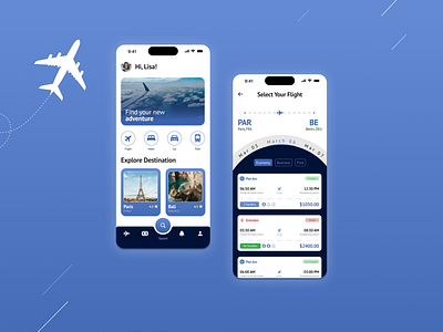 Flight Booking App Design app app design application application design booking design flight mobile ui uiux user interface ux