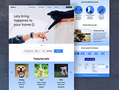 Pet Adoption Website Design adoption pet ui ux website design