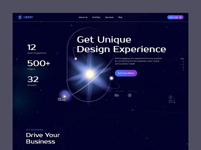 Digital Design Agency Landing Page design hero landing page