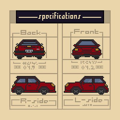 custom car 2d illustration cyberpunk arts illustration minimal pixel art pixel illustration