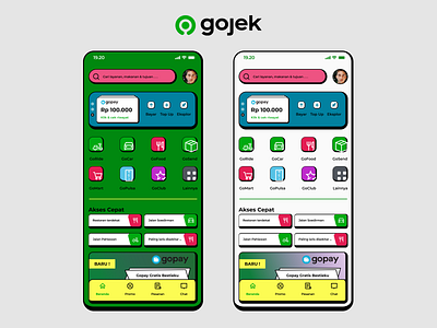 Neo Brutalism UI trend - Gojek android app branding design eksploration design gojek graphic design illustration indonesia logo mobile neo brutalism trend ui ui ui design ui trend ux ux design vector website