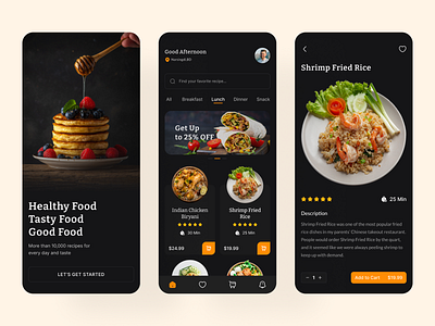 Food Delivery App Concept app design ecommerce fast food food food delivery application food delivery service food order mobile mobile app mobile food app ui ux