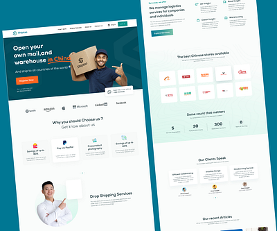 Shipping Company - Website design ui
