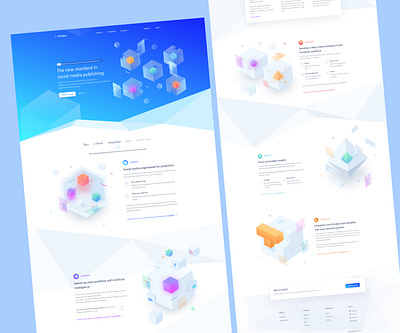 Social media publishing- Landing Page design ui