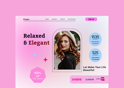Lifestyle website header design fashion figma header header design lifestyle uiux user interface web design website