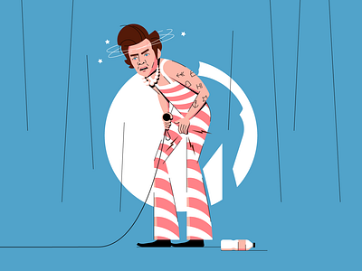 Poor Harry animation character design flat harry styles illustration pain singer vector