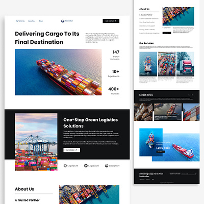 Fast Deliver | landing page Logistic cargo company corporate design figma logistic ui ui design uiux ux web design website
