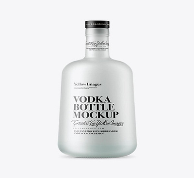 Frosted Glass Vodka Bottle Mockup HQ 3d animation app branding design graphic design illustration logo motion graphics typography ui ux vector