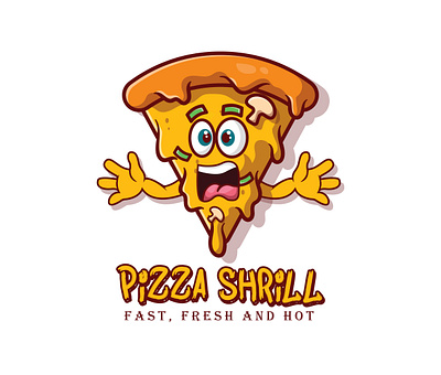 PIZZA LOGO branding character logo design designing graphic design graphics illustration logo pizza pizza logo pizza shrill pizzeria pizzeria logo vector