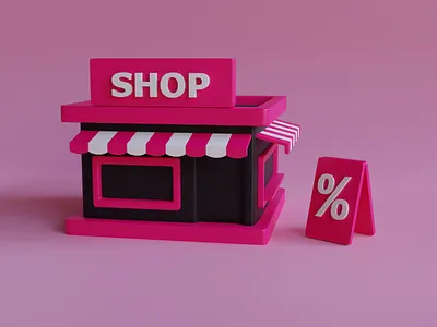 Store black friday exploration 3d creative design icon illustration store