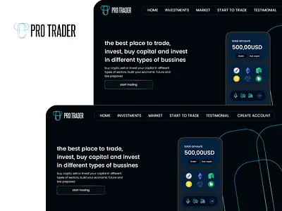 PRO TRADER app branding crypto crypto app design ui ux