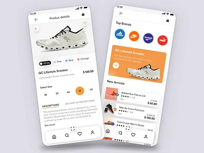 Sneaker - Shoes Store App ecommerce fashion marketplace nike shoe shoes shoes app snekers uiux