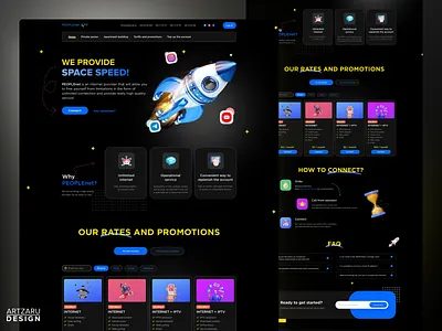 Internet Provider Landing Page dailyinspiration design digital figma illustration inspiration interface internet landing landingpage provide provider ui uidesign uiux userexperience ux webdesigner website wifi
