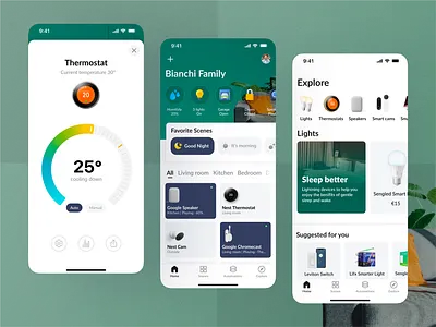 Smart Home Mobile App | UI Challenge #05 app design gadget google home home home app home automation house ios iot mobile mobile app product design remote remote home smart devices smart home smart lights ui ux