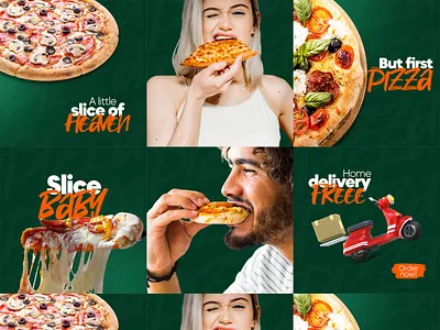 Social media - Food & restaurant brands ads ads design banner banner design branding design facebook fb ads food graphic design instagram post instagram post template instagram stories instragram logo pizza post design social media ads social media banner social media design