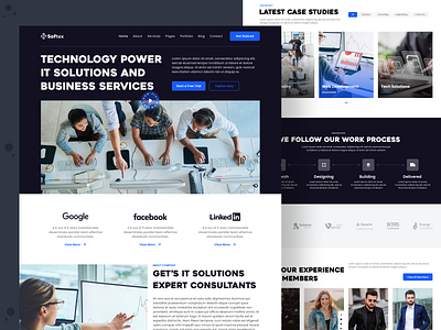 Technology & IT Solutions Website business website design digital marketing digital marketing website ecommerce electronics interface landing page minimalist software website startup tech tech website technology technology website trending ui ux web design website