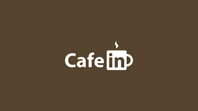 CafeIn - Logo Design ☕ | Inspired by LinkedIn's logo. brand branding cafe coffee design graphic graphic design graphicdesign illustrator linkedin logo logodesign vector