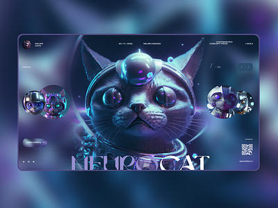 Neuro cat v3.0 | Сайты на Tilda 3d 3dart cinrma4d design figma landing page madeontilda tilda ui ui ux ui elements web design webdesign