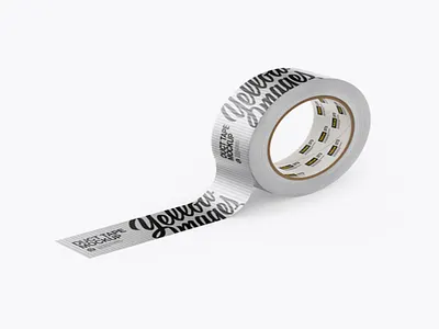 Download Psd Mockup Metallic Duct Tape Mockup - Half Side View design graphic design
