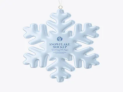 Download Psd Mockup Glossy Snowflake Mockup - Half Side View design graphic design