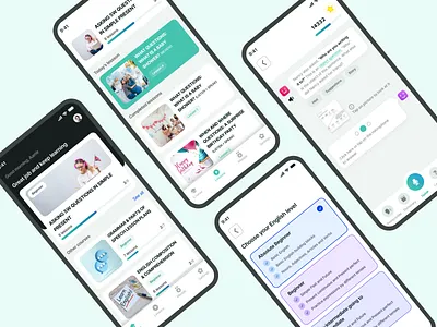 Alula English Learning App adults android app design design english grammer ios kids learning reading school ui ui design ux design