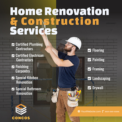 Home Renovation and Construction Services Flyer