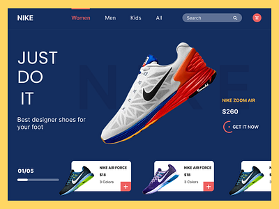 Nike branding ui