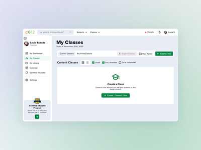 Edtech Dashboard Redesign dashboard desktop edtech lms redesign ui ux