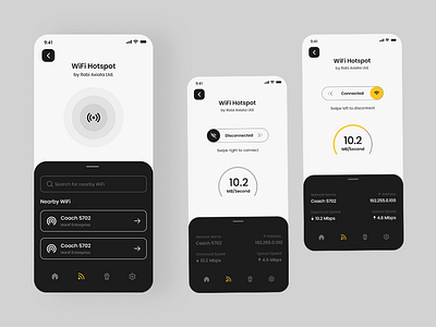 Wifi Screens app ui ux design figma graphic design illustration interaction design logo mobile app modern ui design ui ui ux user interface design ux xd design